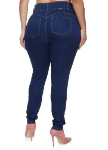 WAX Plus Size High Waisted Skinny Jeans sold by Rainbow