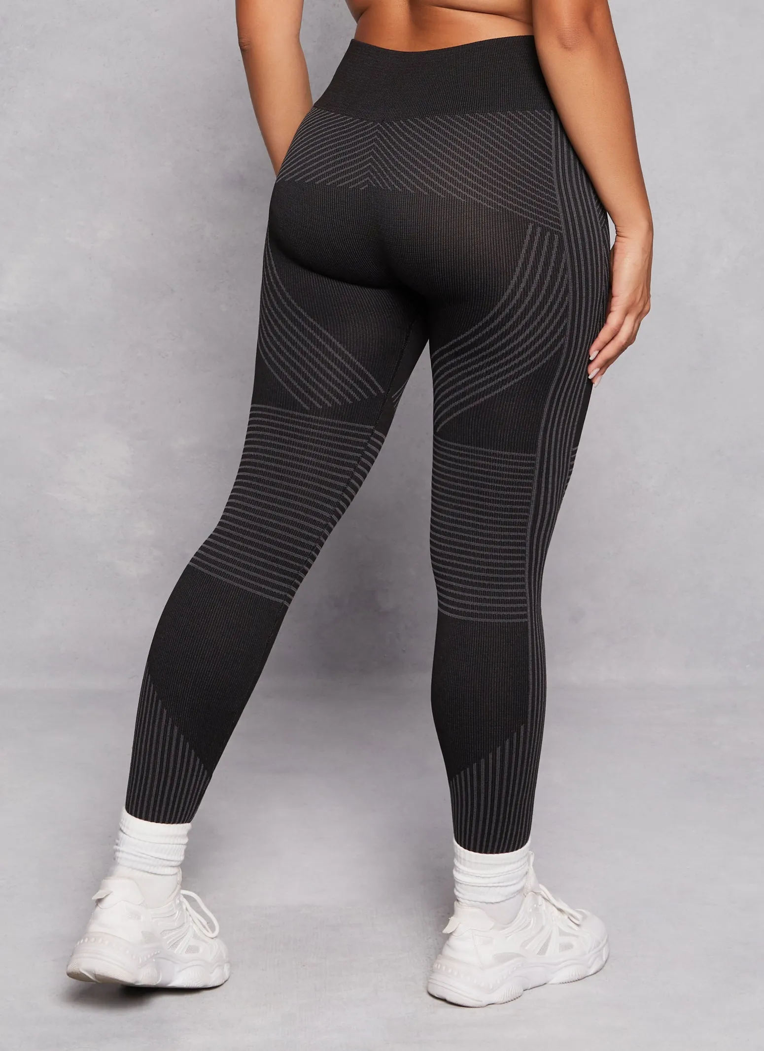 Seamless Striped High Waist Leggings sold by Rainbow product image thumbnail 3