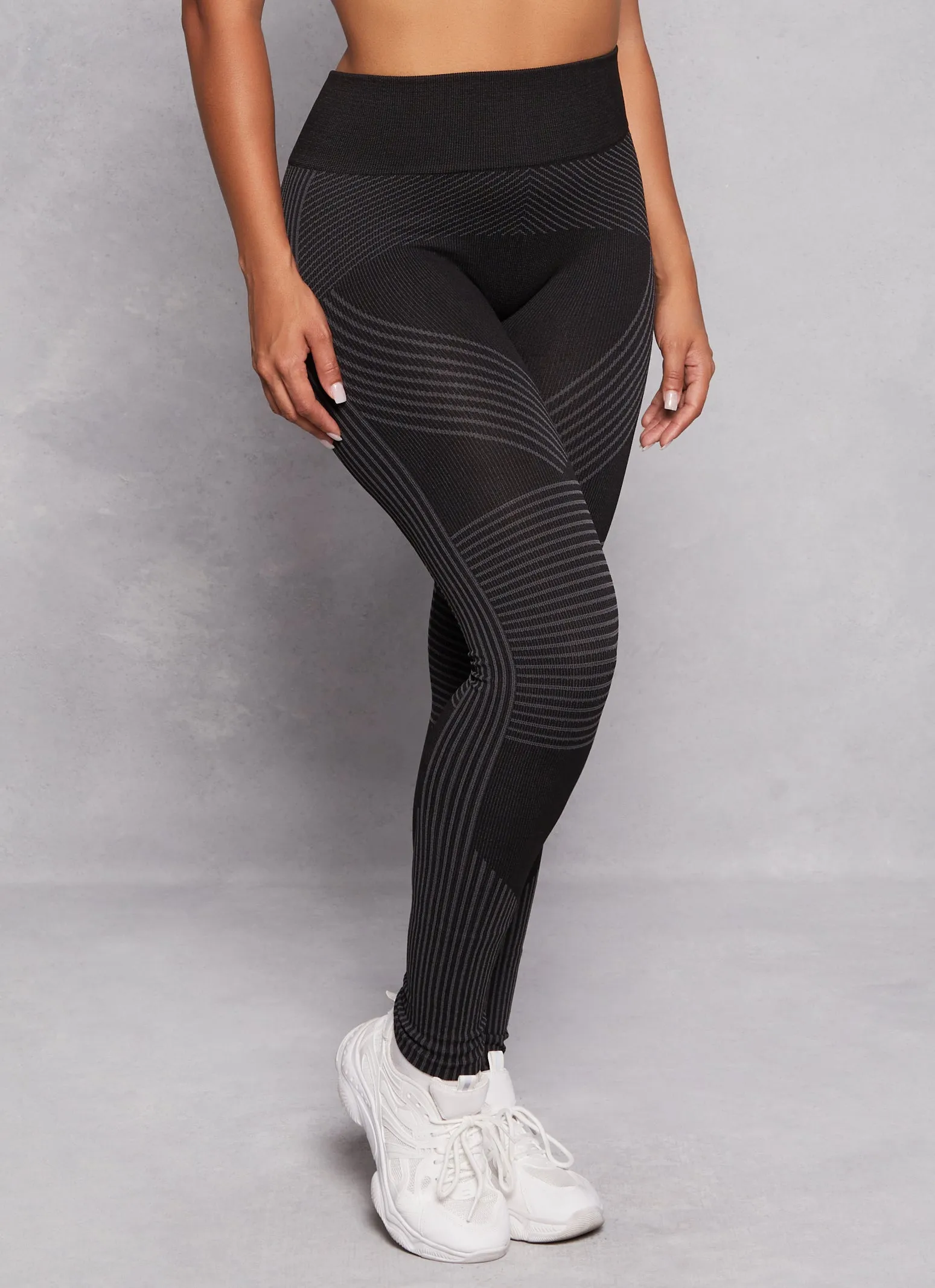 Seamless Striped High Waist Leggings sold by Rainbow product image thumbnail 2