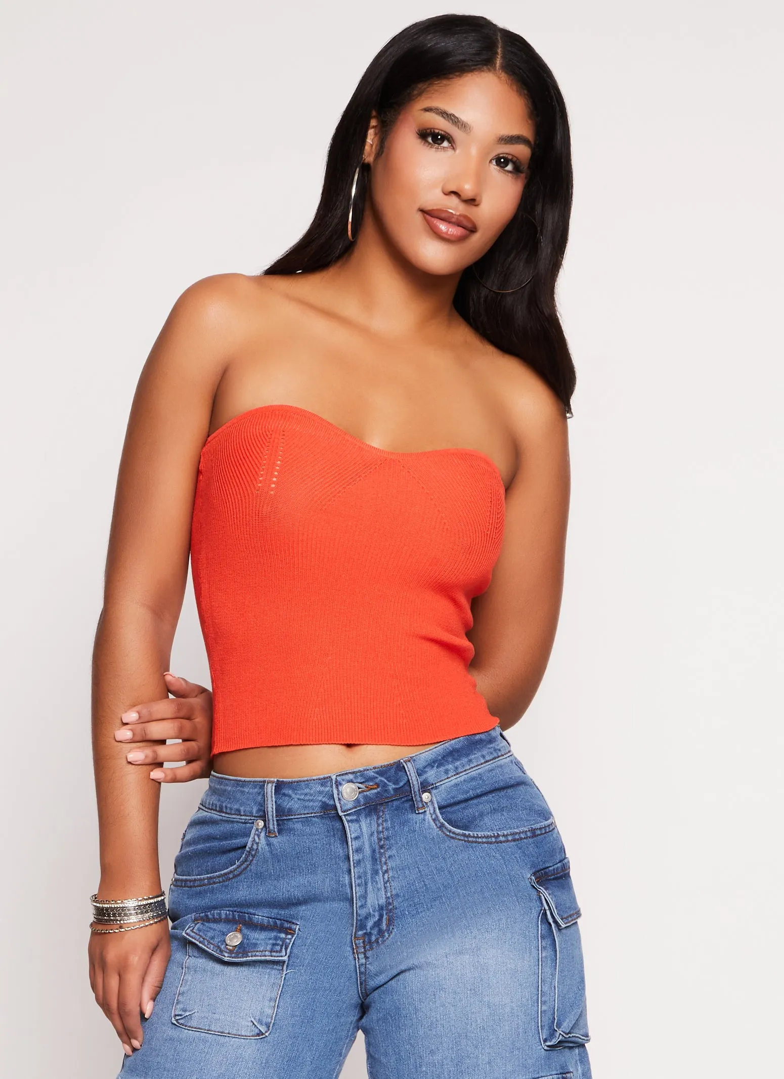 Basic Knit Tube Top sold by Rainbow