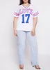 Plus Size Love 17 V Neck Football Jersey sold by Rainbow