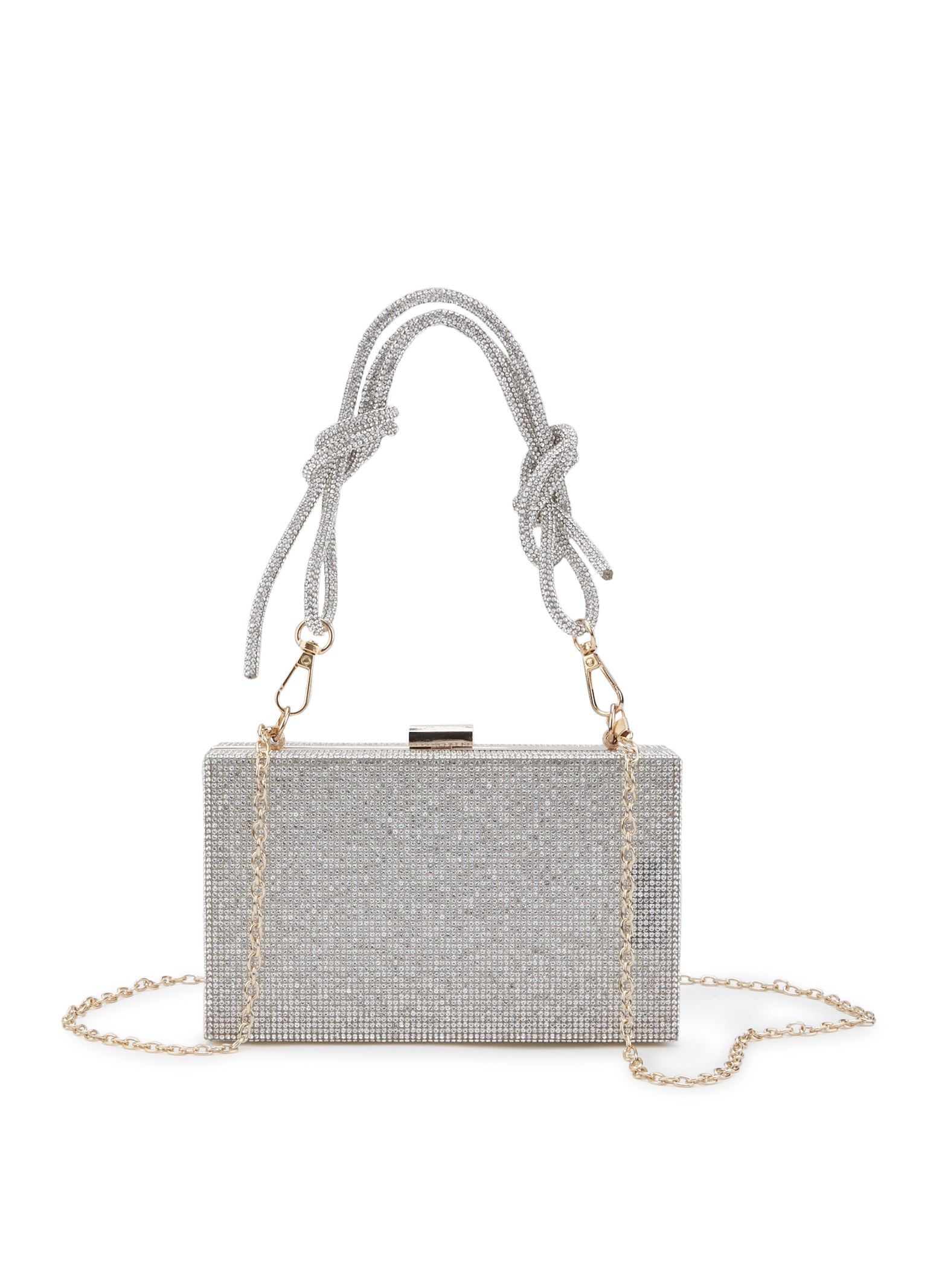 Rhinestone Studded Convertible Clutch Box Purse sold by Rainbow product image thumbnail 2