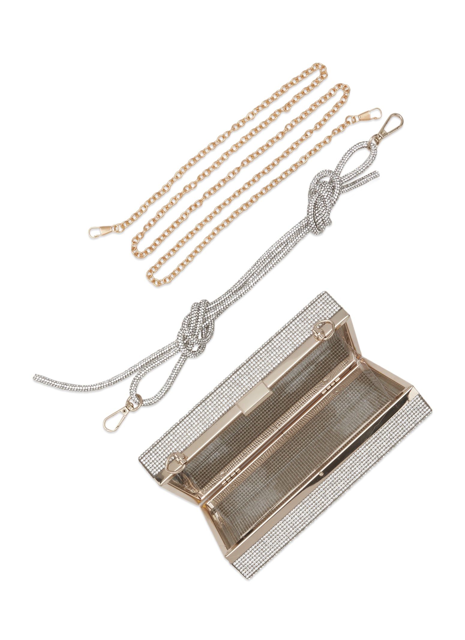Rhinestone Studded Convertible Clutch Box Purse sold by Rainbow product image thumbnail 5