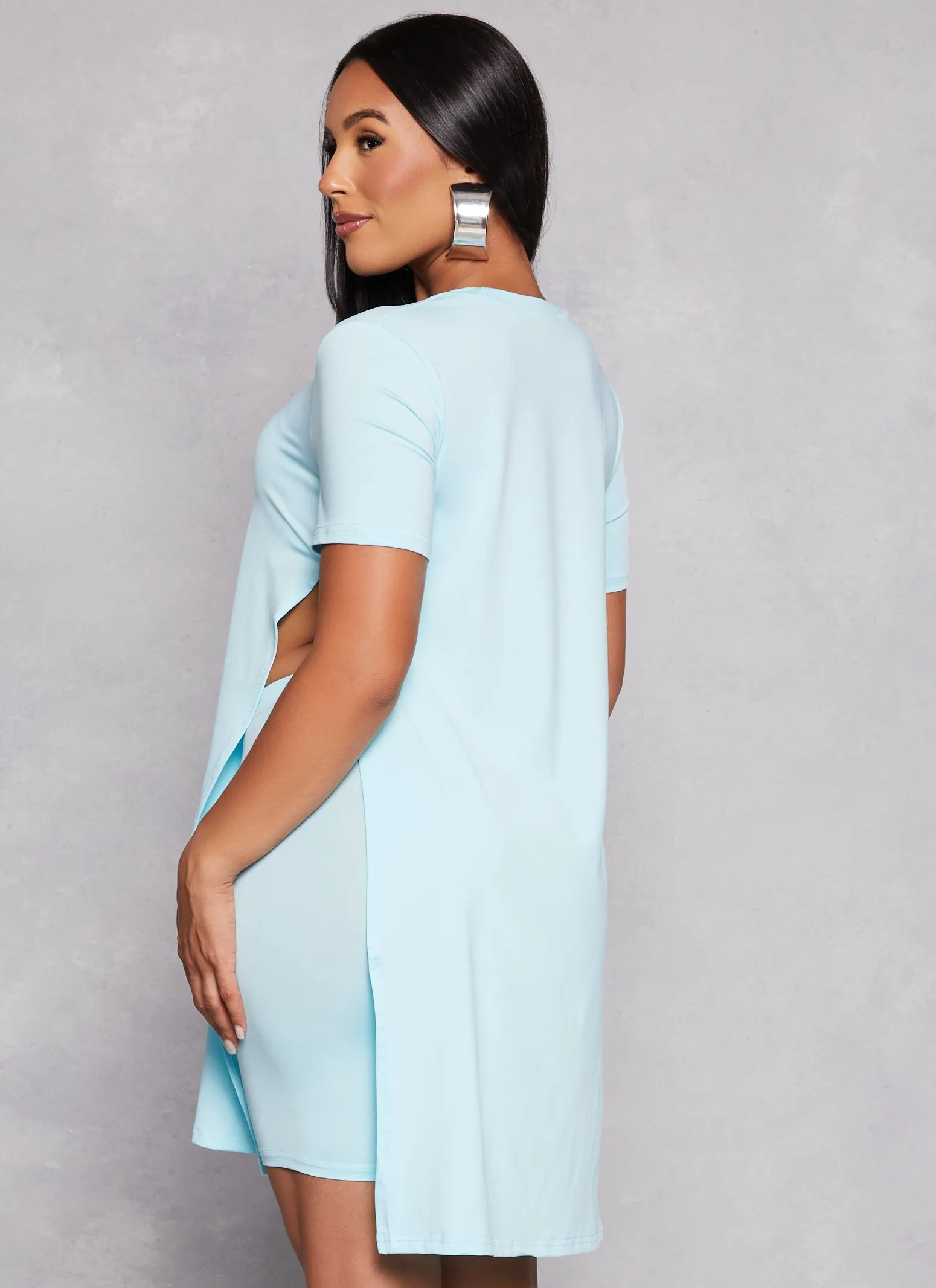 Daisy Crew Neck Side Slit Tunic Tee sold by Rainbow product image thumbnail 3