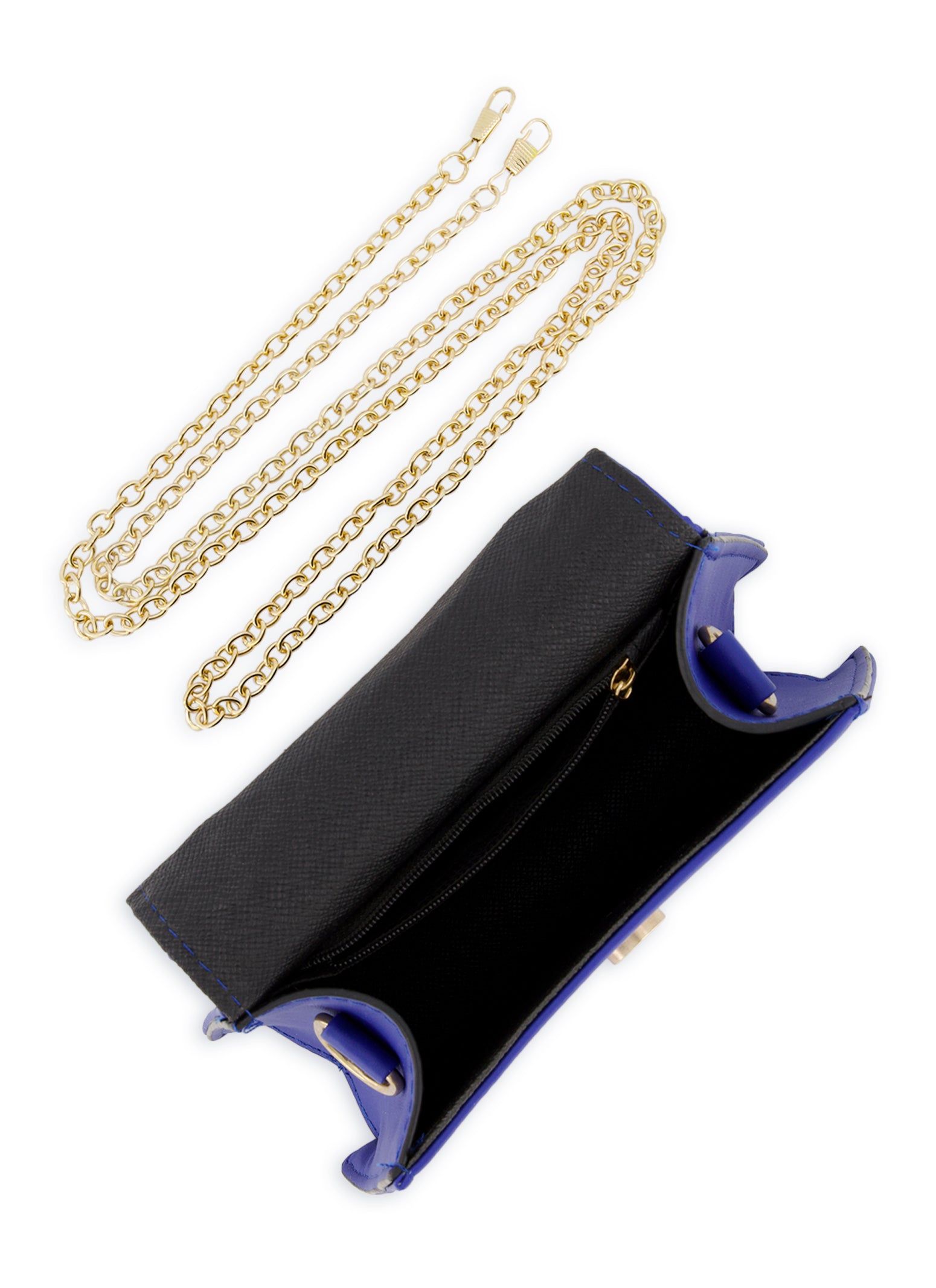 Metallic Detail Quilted Flap Convertible Handbag sold by Rainbow product image thumbnail 5