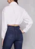 Poplin Ruched Hem Button Front Shirt sold by Rainbow
