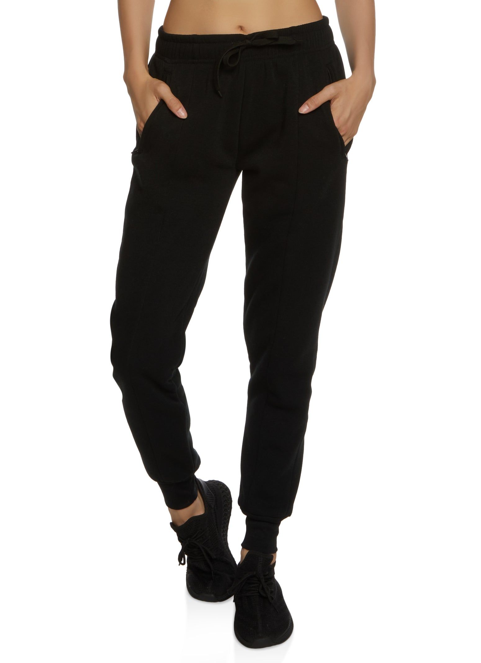 Fleece Zip Pocket Pintuck Joggers sold by Rainbow