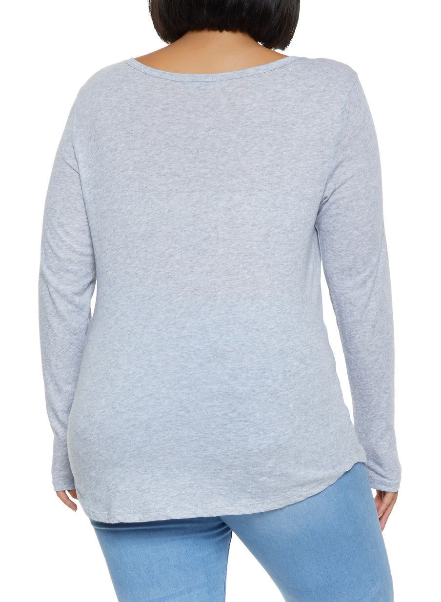 Plus Size Scoop Neck Basic Top sold by Rainbow product image thumbnail 2