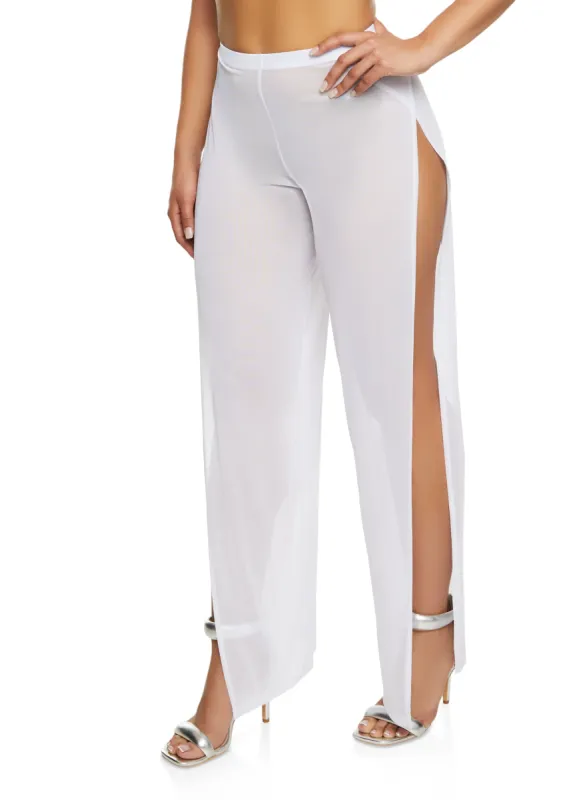 Daisy Mesh Open Side Wide Leg Pants sold by Rainbow
