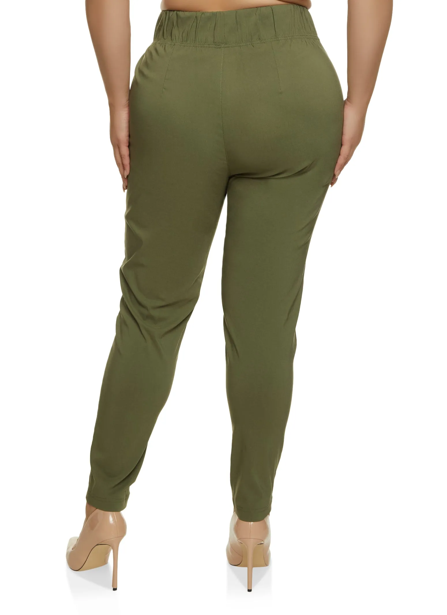 Plus Size High Waisted Pull On Dress Pants sold by Rainbow product image thumbnail 2