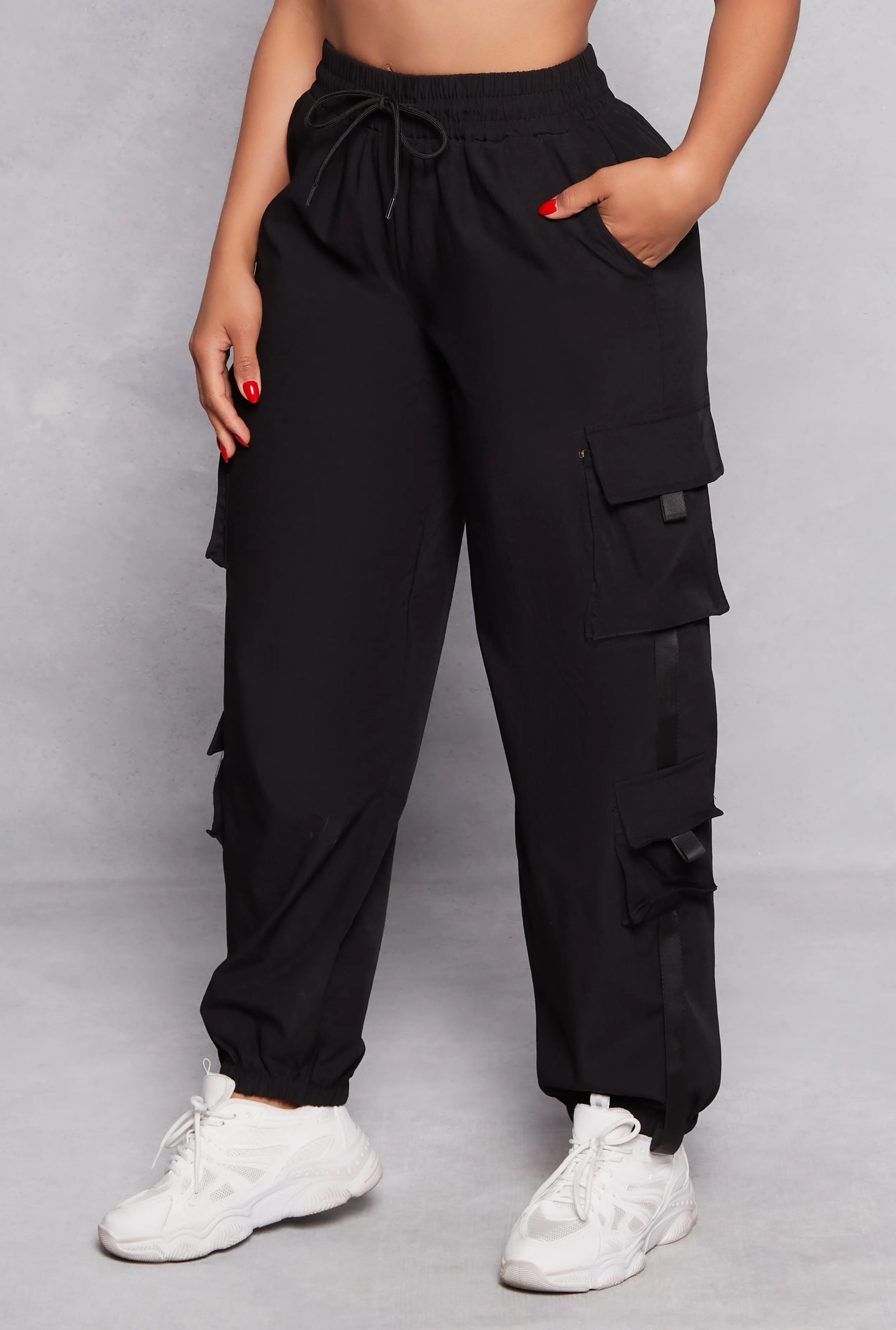 Poplin High Waisted Cargo Joggers sold by Rainbow product image thumbnail 2