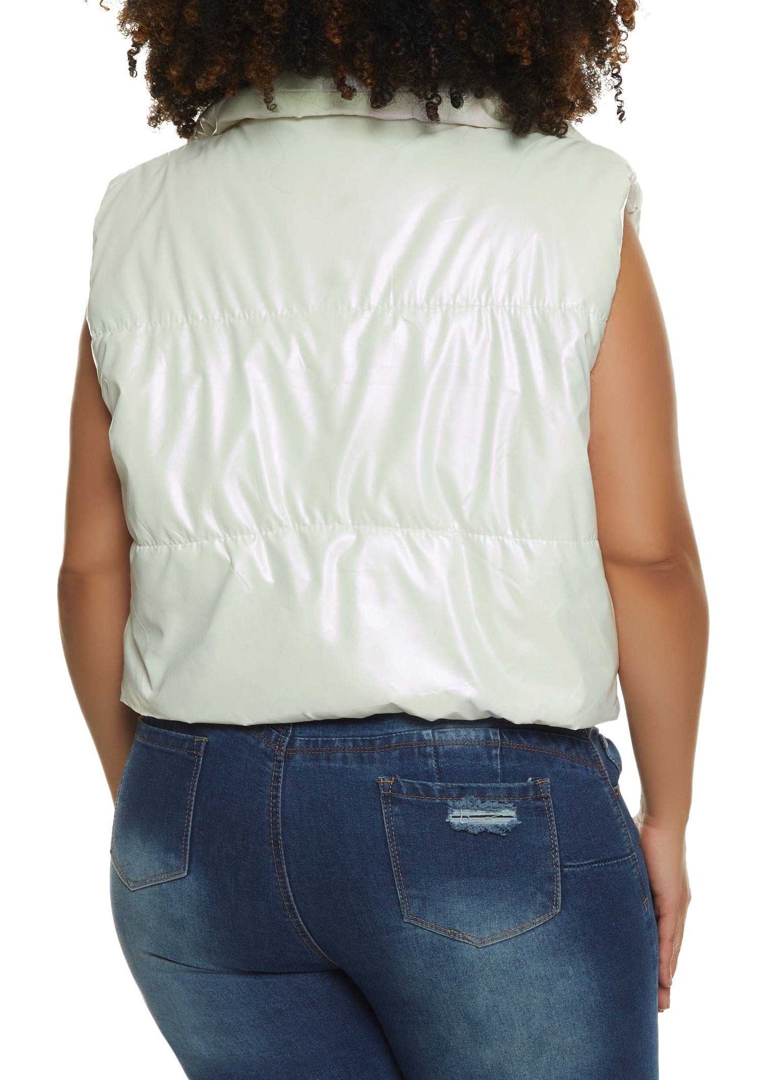 Plus Size Zip Front Puffer Vest sold by Rainbow product image thumbnail 2