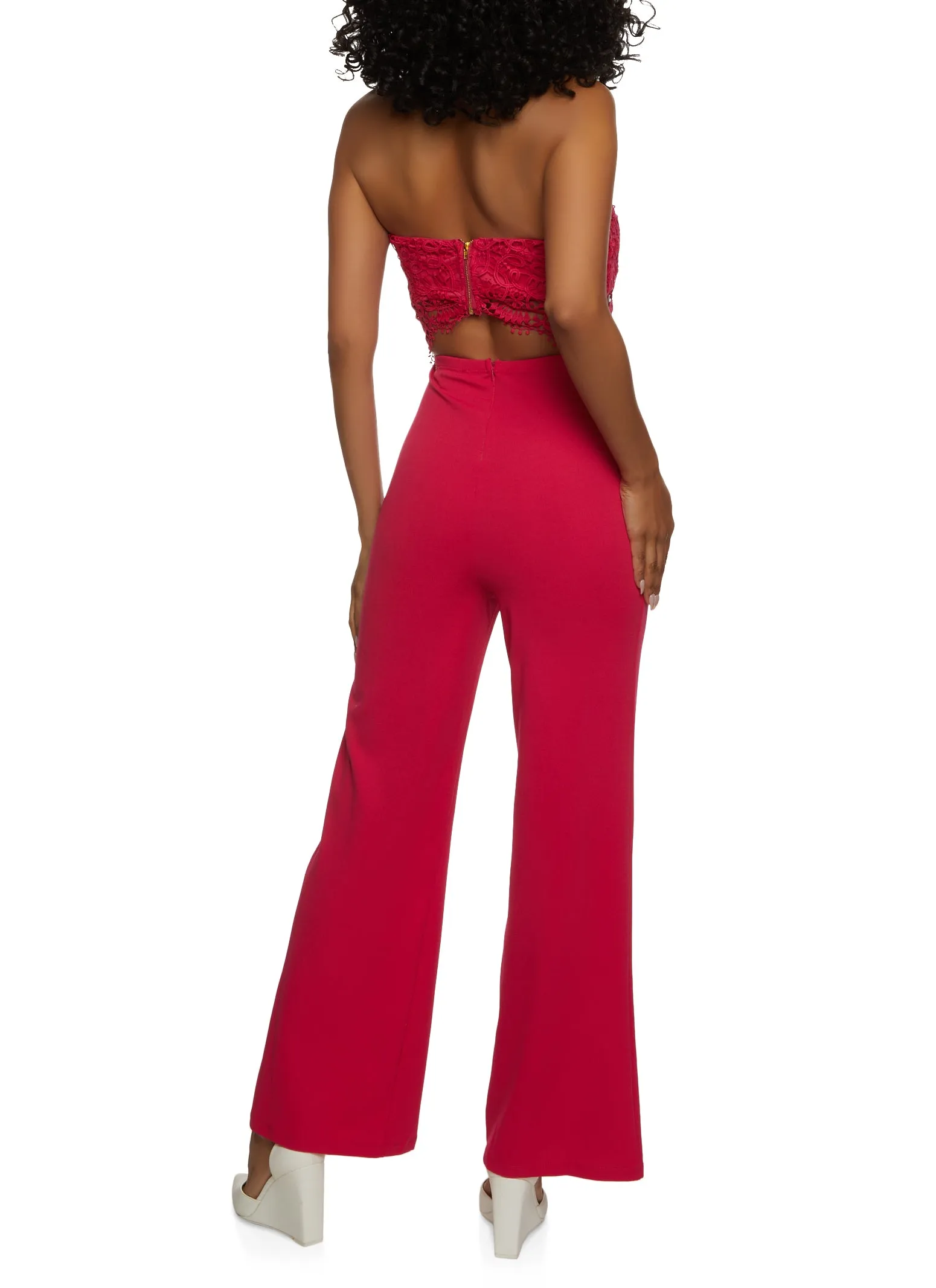 Crochet Cut Out Strapless Jumpsuit sold by Rainbow product image thumbnail 2