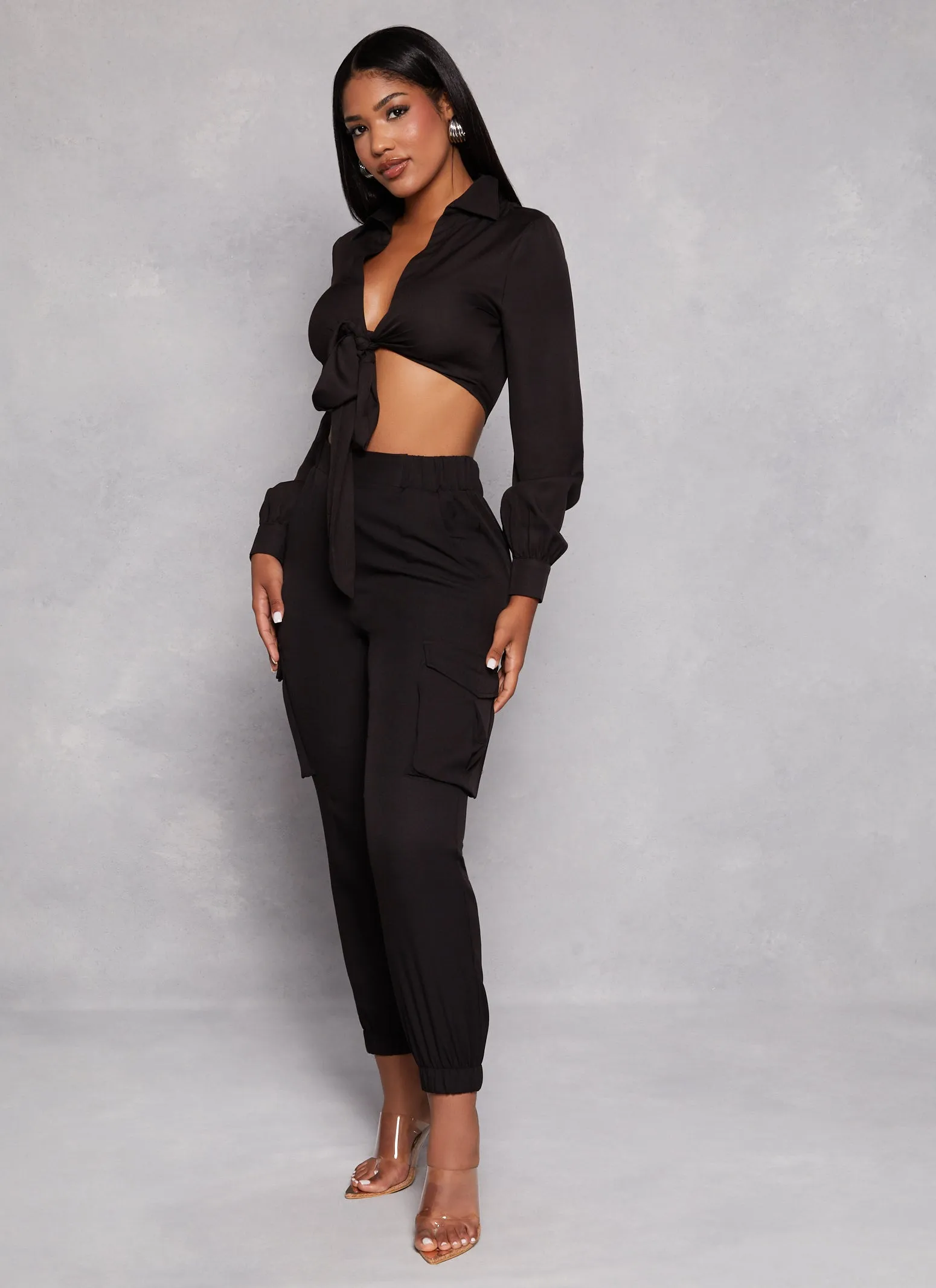 Pull On Cargo High Waist Joggers sold by Rainbow