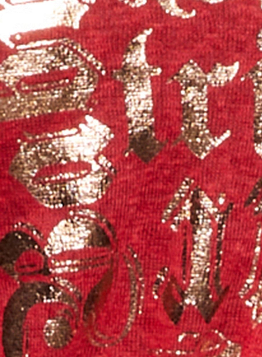 Plus Size Foil Print V Neck Tee sold by Rainbow product image thumbnail 3