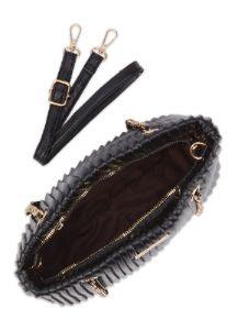 Faux Leather Pleated Chain Strap Shoulder Bag sold by Rainbow