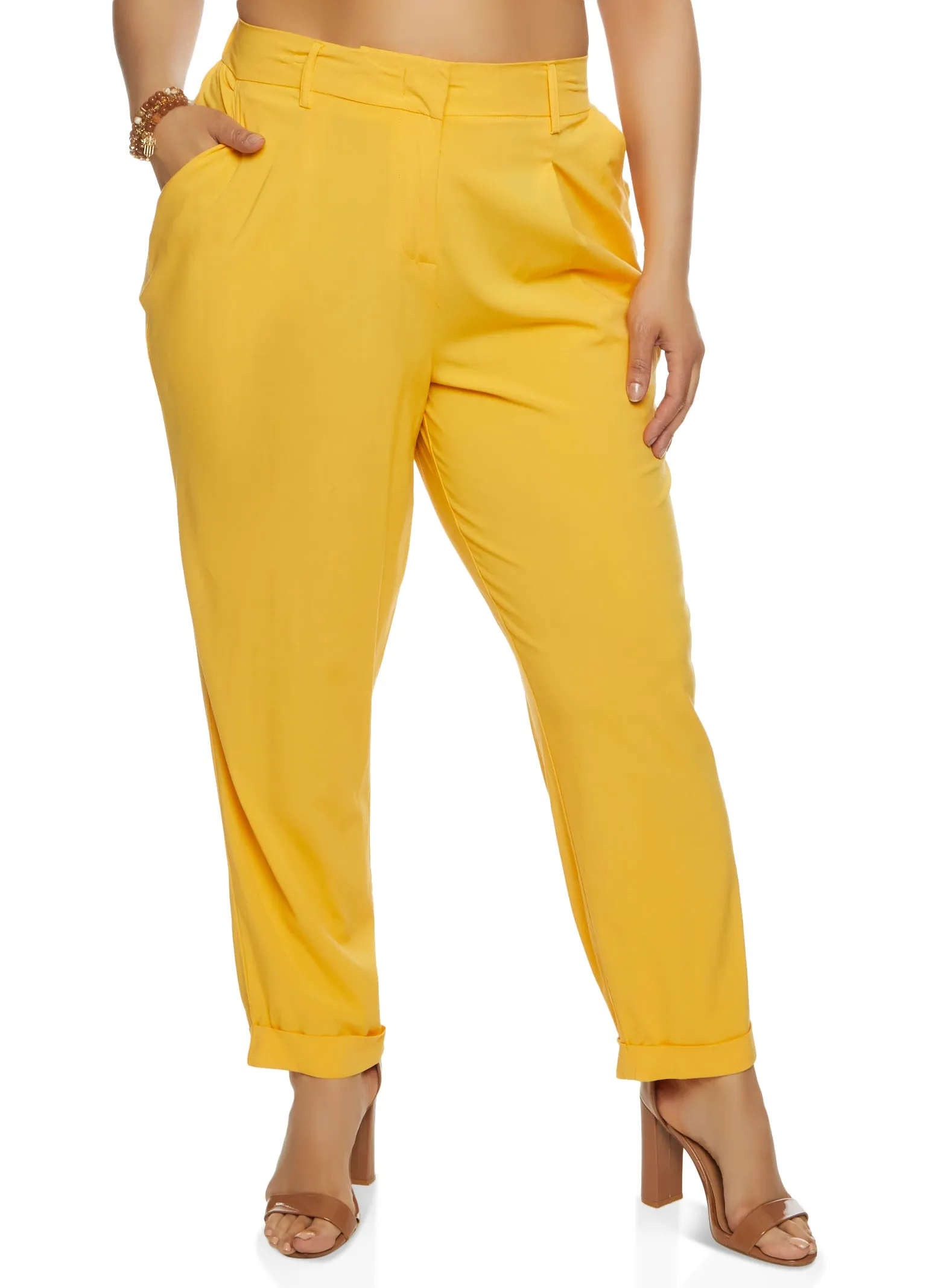 Plus Size Straight Fit Dress Pants sold by Rainbow