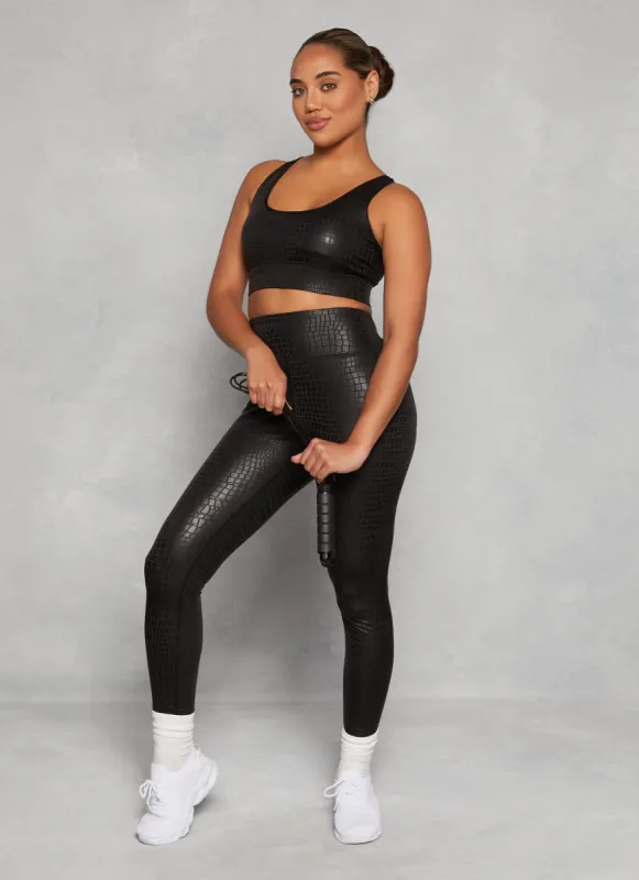 Faux Croc Leggings sold by Rainbow