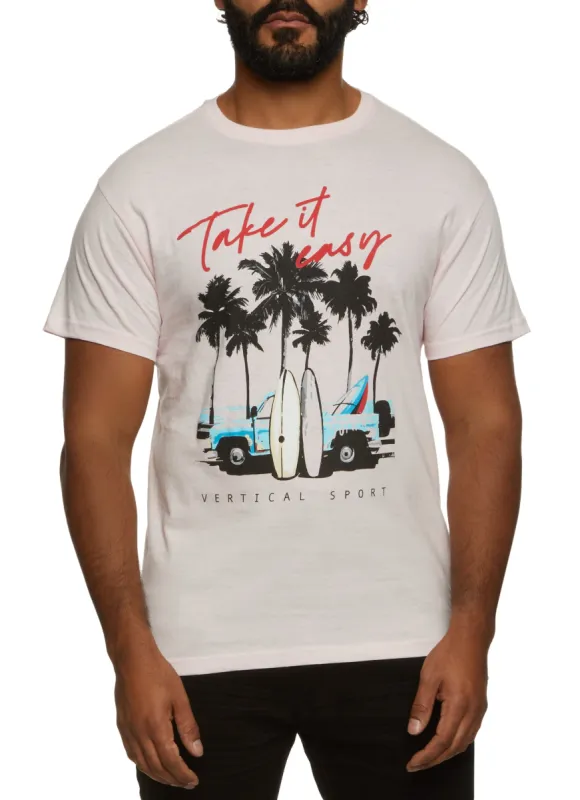 Mens Take It Easy Graphic T Shirt sold by Rainbow