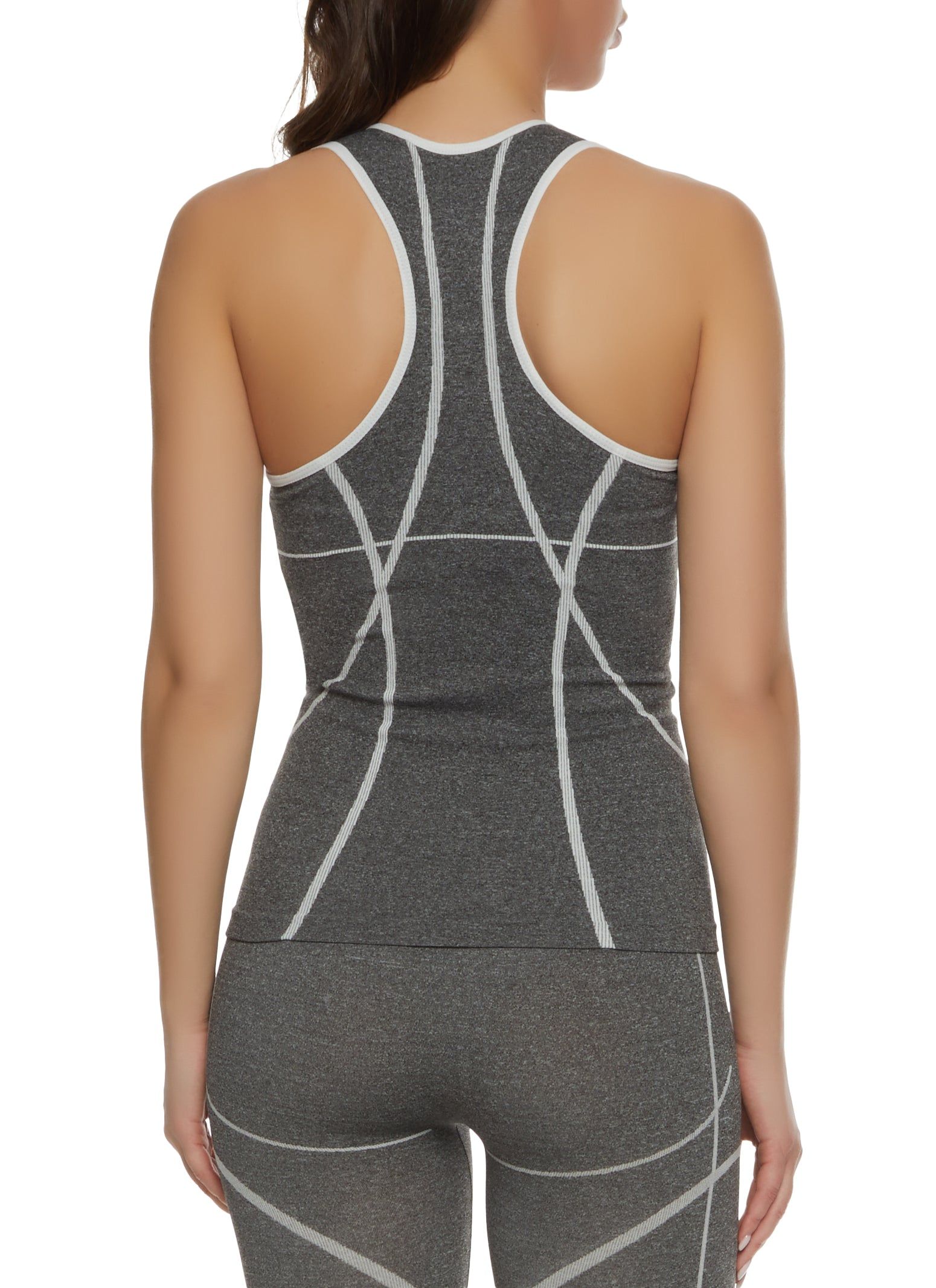 Stripe Detail Seamless Racerback Tank Top sold by Rainbow product image thumbnail 3