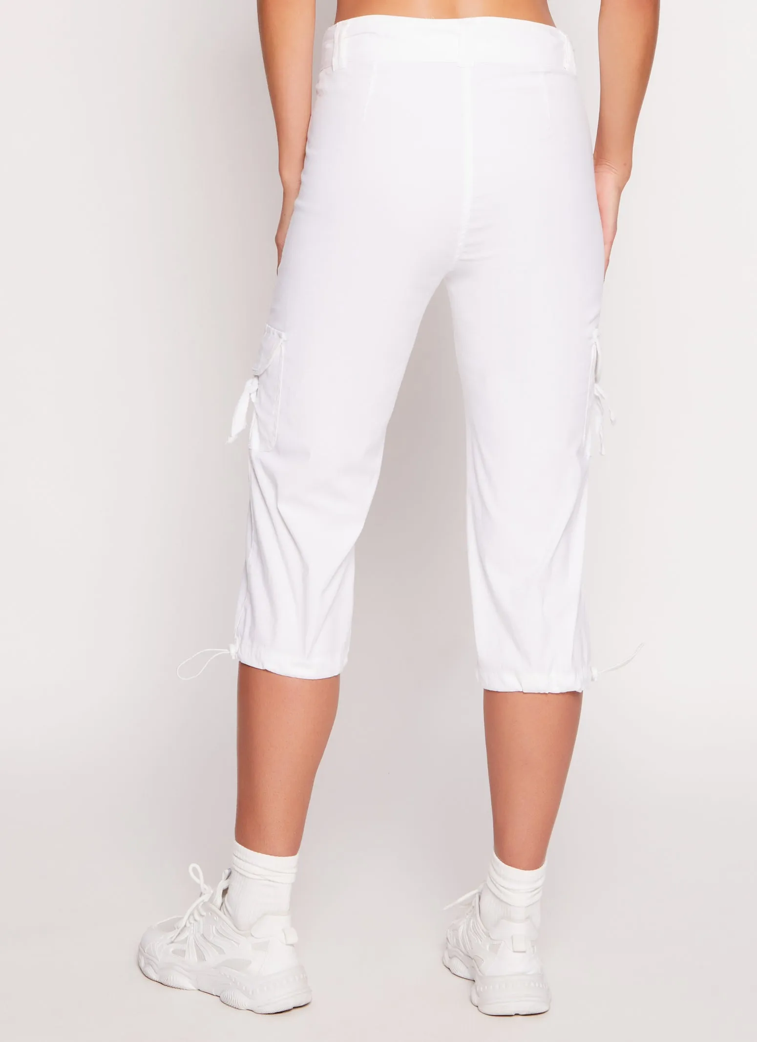 Poplin Tie Waist Capri Cargo Pants sold by Rainbow product image thumbnail 3