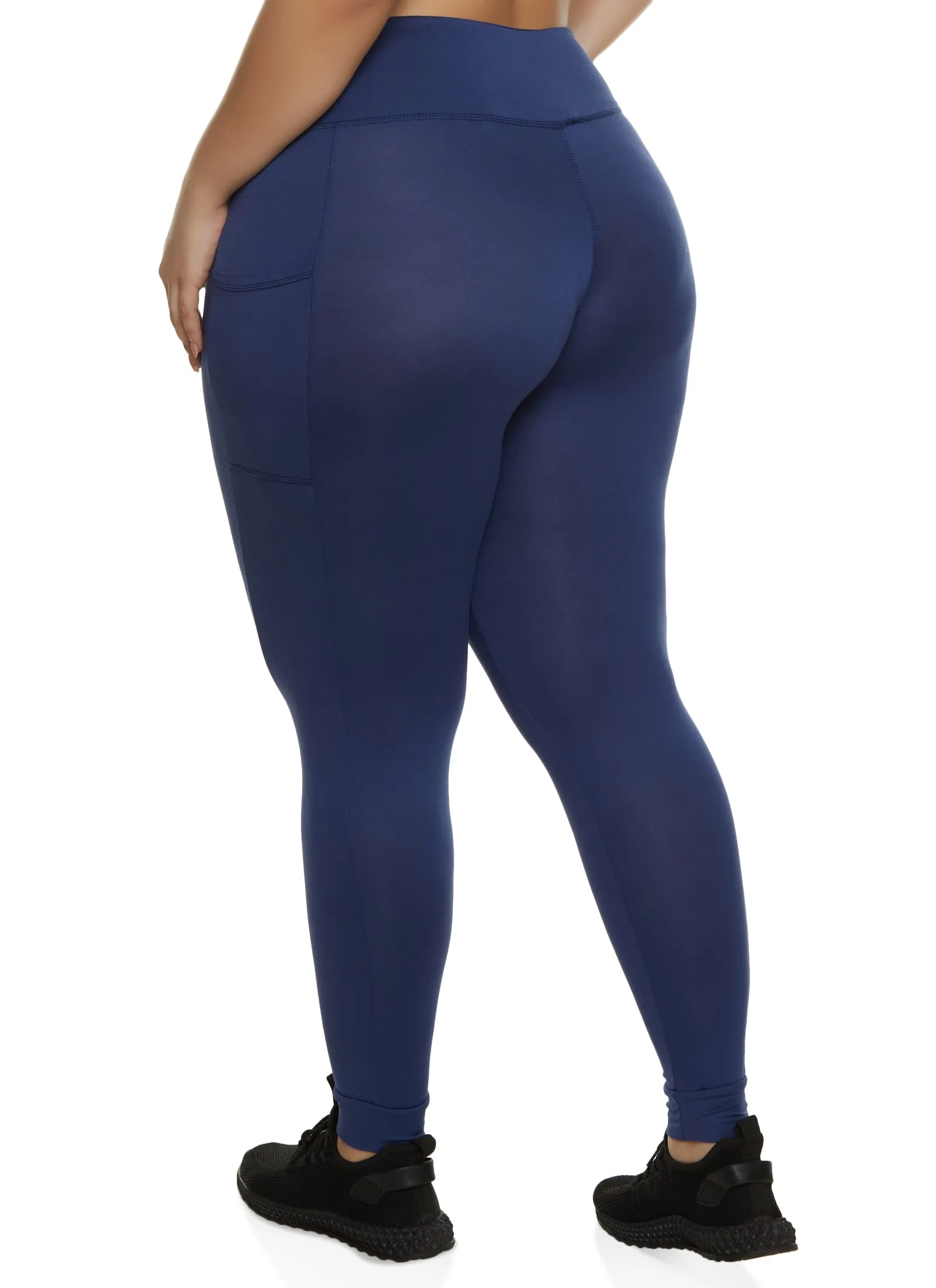 Plus Size High Waist Cell Phone Pocket Leggings sold by Rainbow product image thumbnail 2