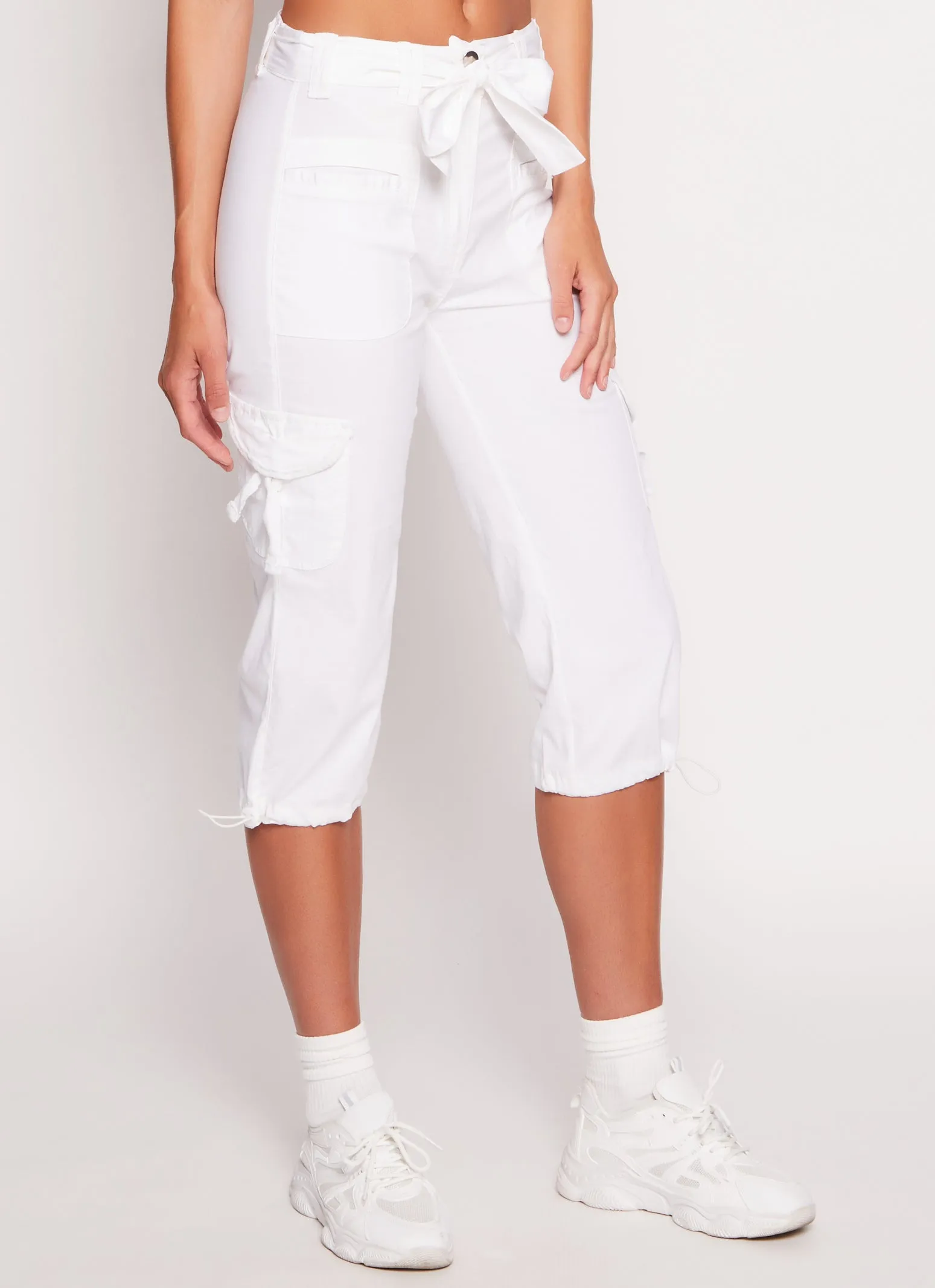 Poplin Tie Waist Capri Cargo Pants sold by Rainbow product image thumbnail 2