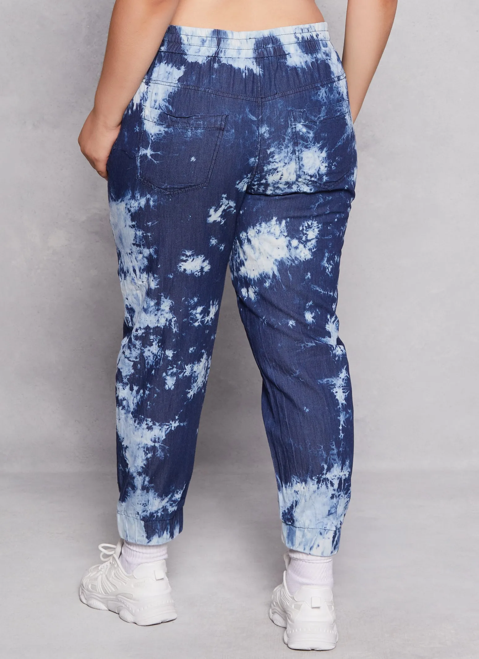 Plus Size Chambray Tie Dye Joggers sold by Rainbow product image thumbnail 3