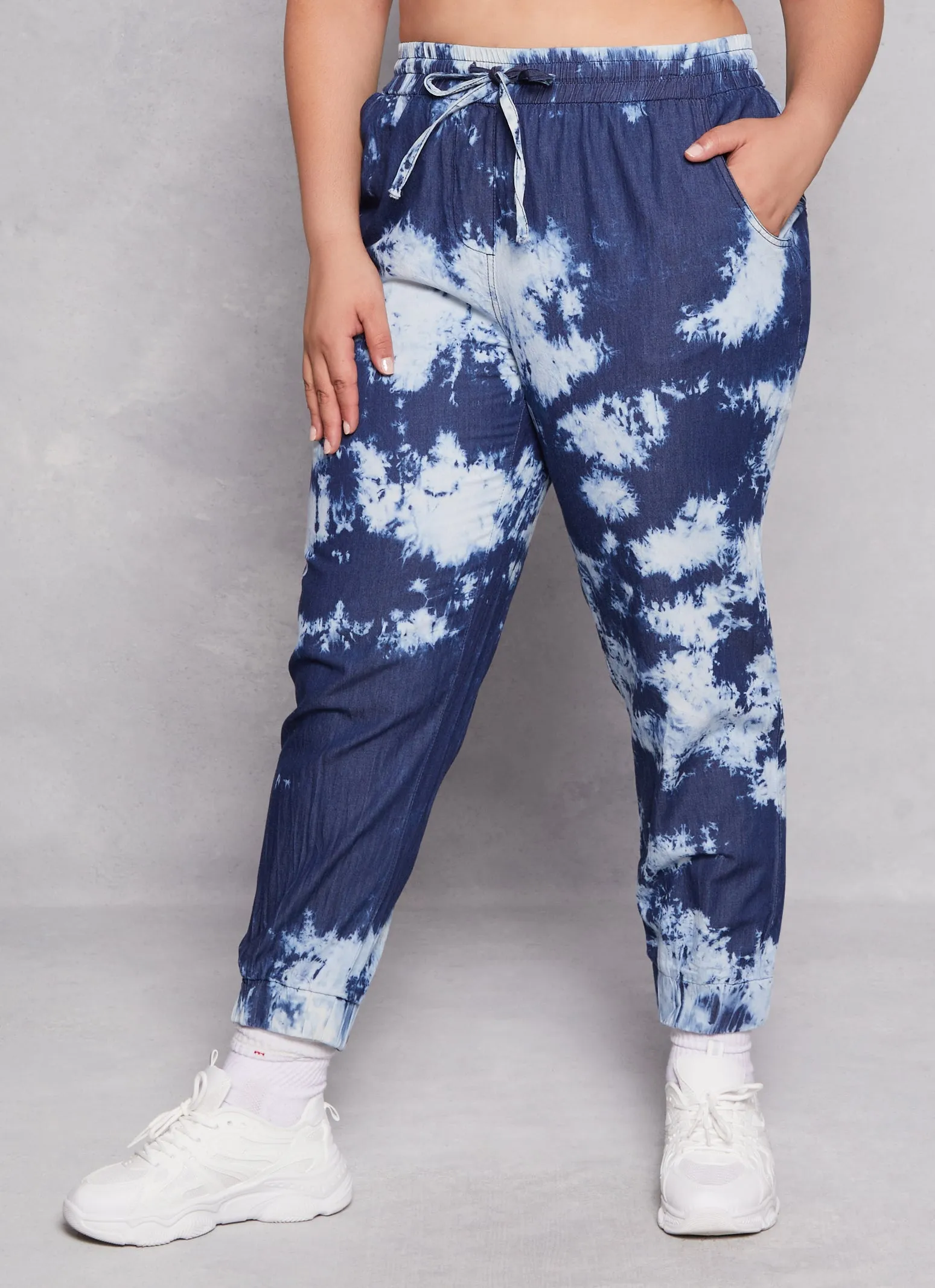 Plus Size Chambray Tie Dye Joggers sold by Rainbow product image thumbnail 2