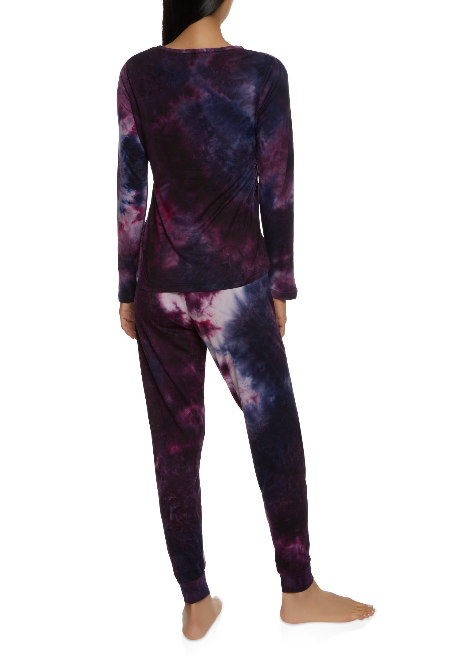 Tie Dye Long Sleeve Pajama Top and Pants Set sold by Rainbow product image thumbnail 2