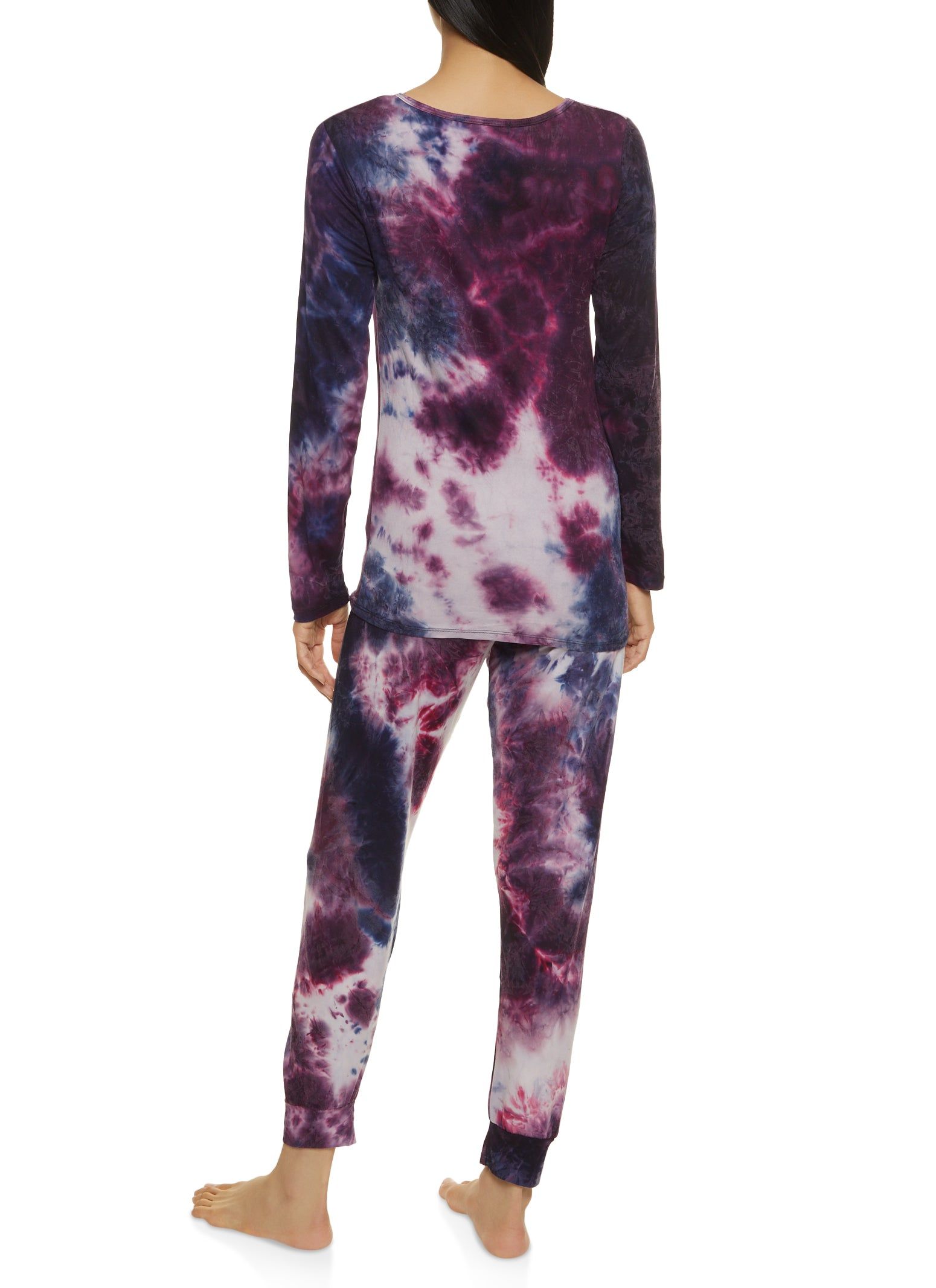 Tie Dye Long Sleeve Pajama Top and Pants Set sold by Rainbow product image thumbnail 3