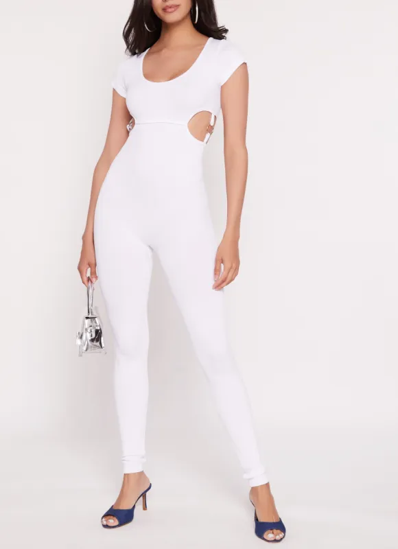 O Ring Side Cut Out Jumpsuit sold by Rainbow