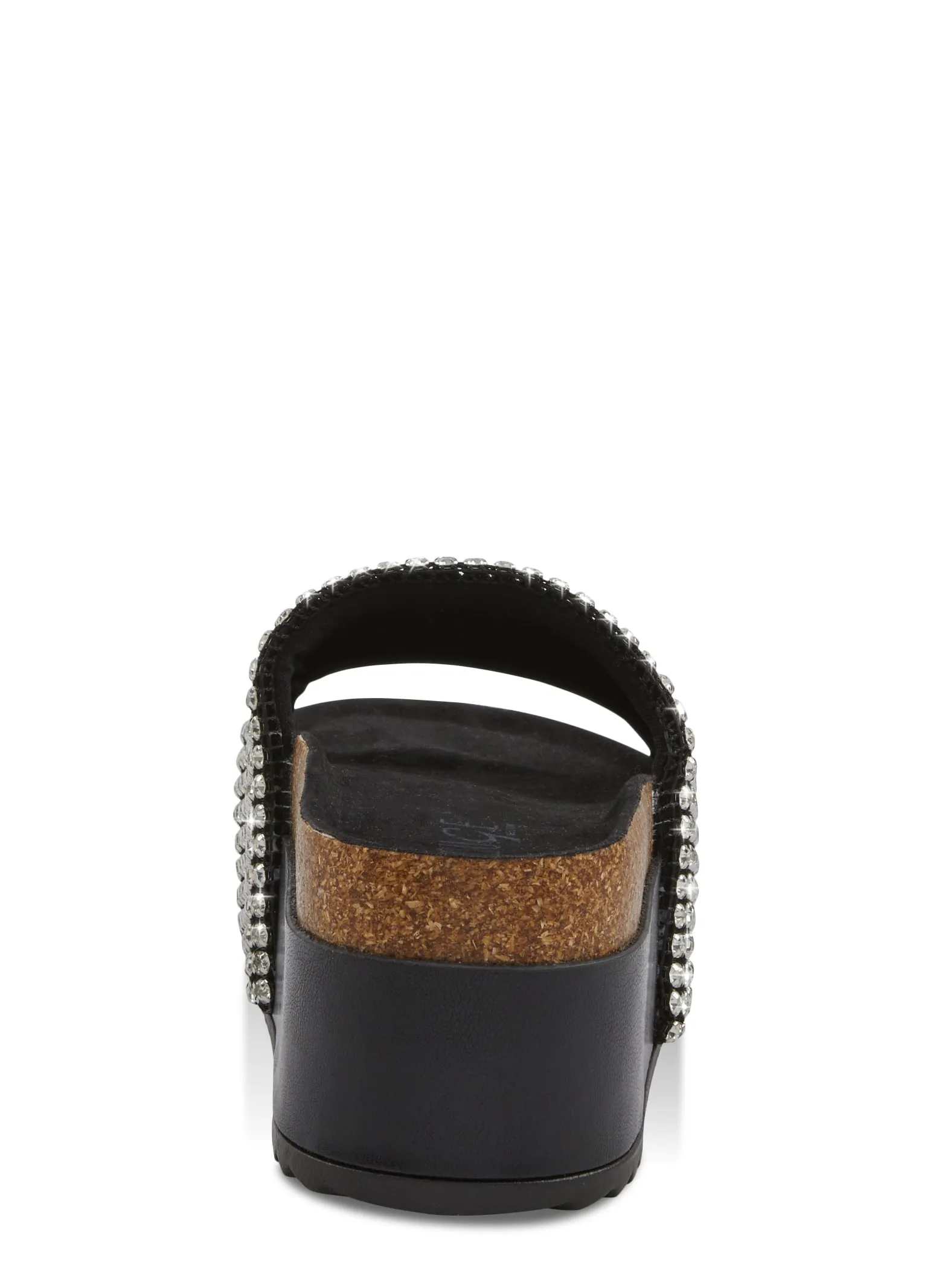Rhinestone Band Cork Detail Platform Sandals sold by Rainbow product image thumbnail 3