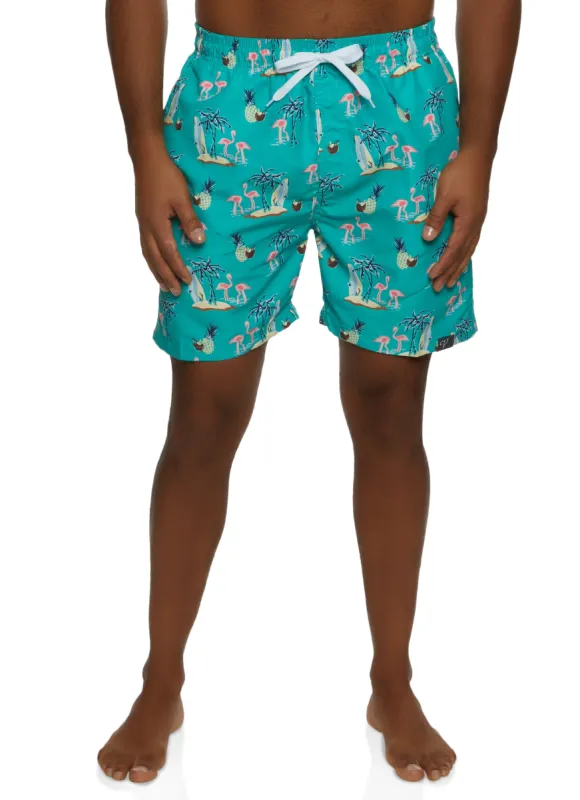 Mens Printed Swim Trunks sold by Rainbow