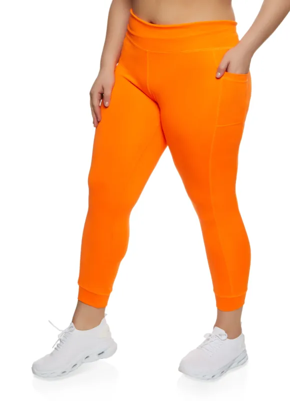 Plus Size Cell Phone Pocket Active Leggings sold by Rainbow