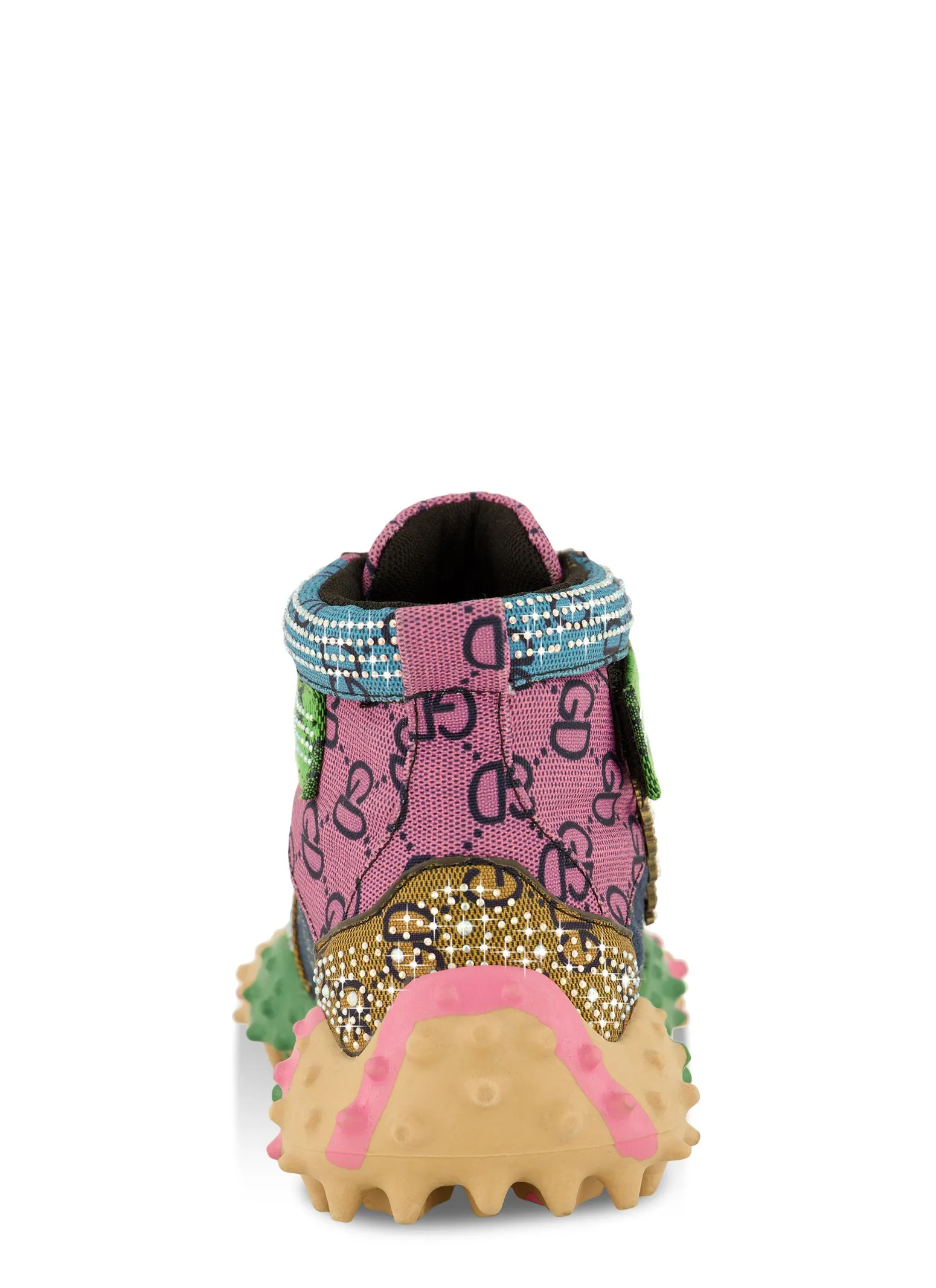 Rhinestone Color Block High Top Lace Up Sneakers sold by Rainbow product image thumbnail 3