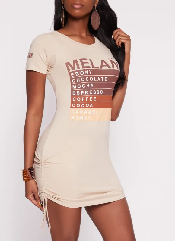 Drippin In Melanin Graphic T Shirt Dress sold by Rainbow