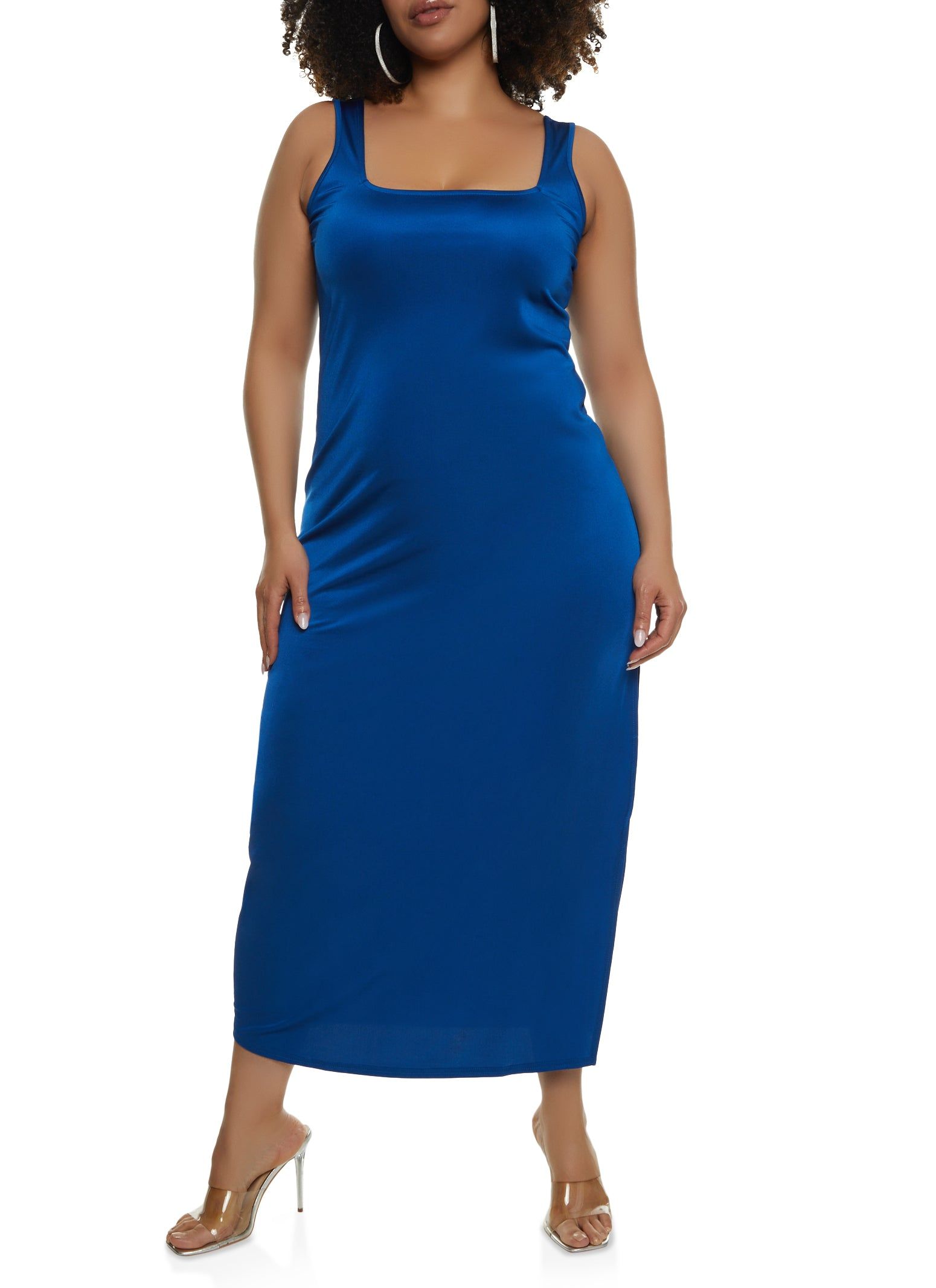 Plus Size Square Neck Sleeveless Maxi Dress sold by Rainbow product image thumbnail 2