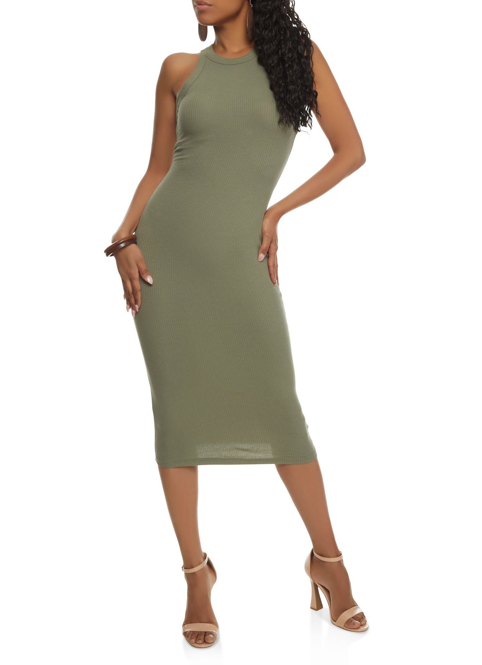 Rib Knit Bodycon Tank Dress sold by Rainbow