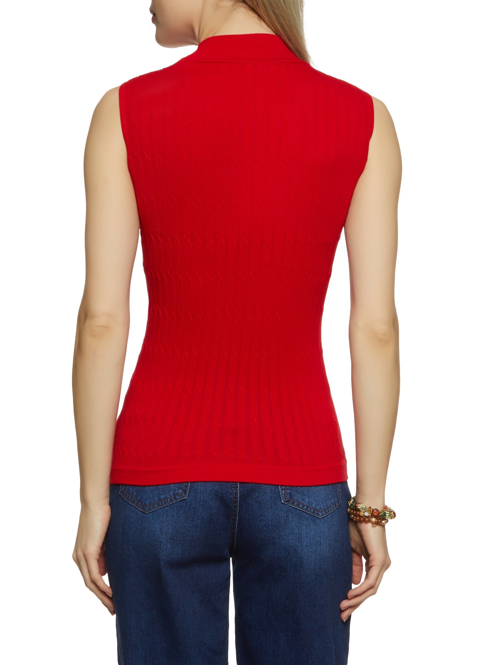 Textured Knit Mock Neck Tank Top sold by Rainbow product image thumbnail 2