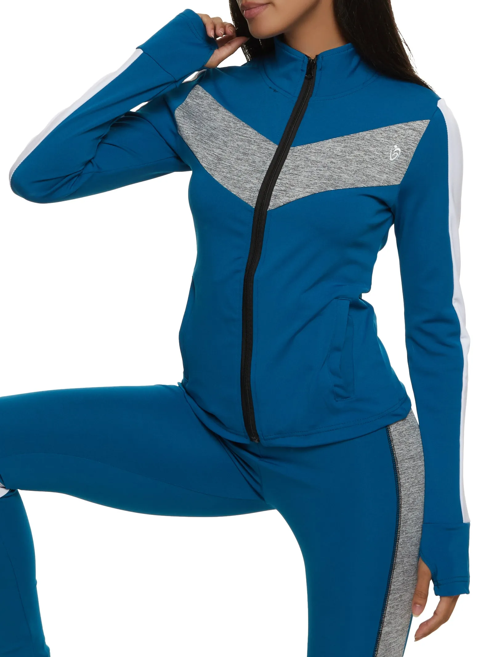 Chevron Zip Front Active Track Jacket sold by Rainbow