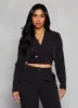 Crepe Knit Double Breasted Cropped Blazer sold by Rainbow