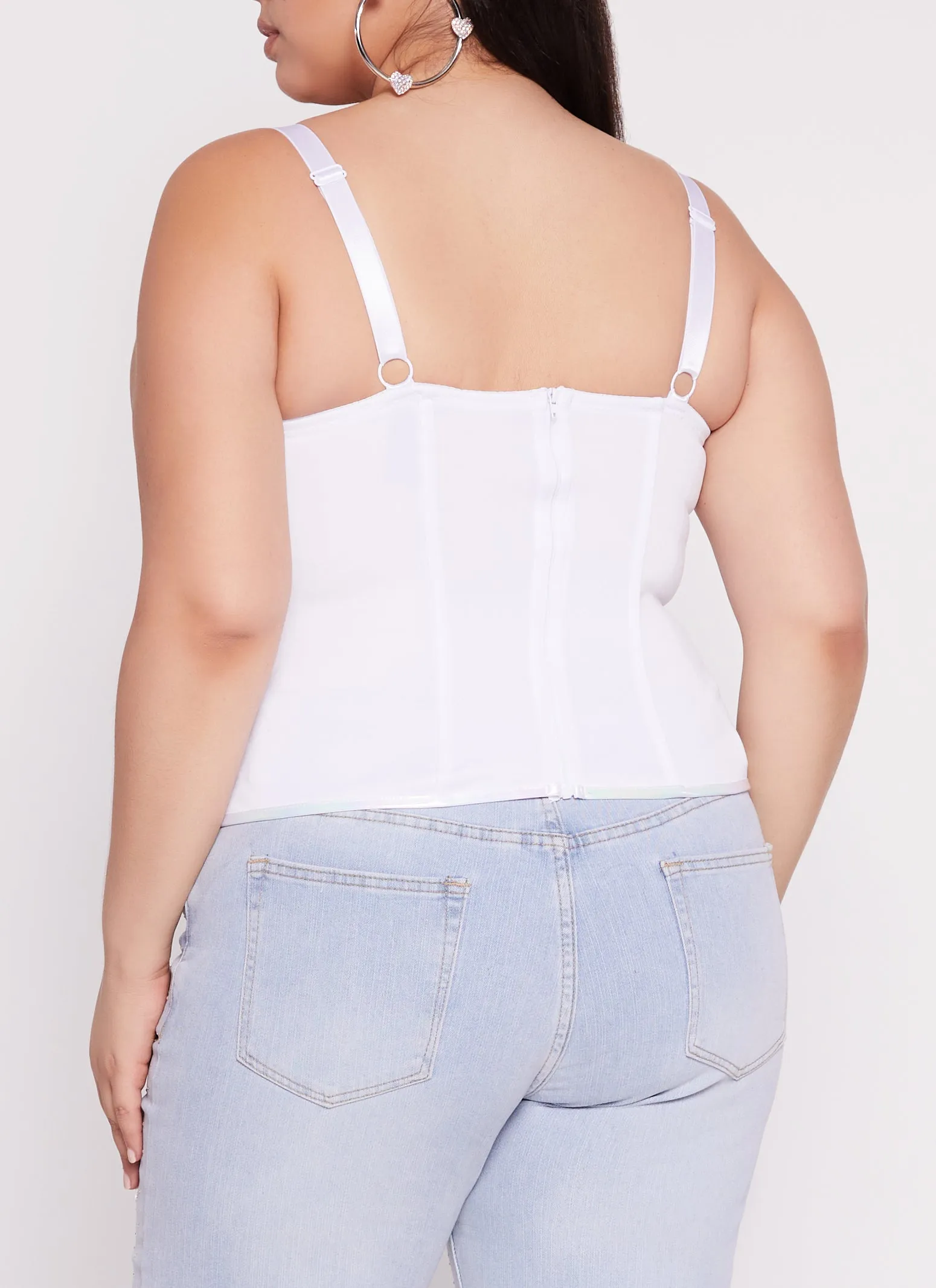 Plus Size Fishnet Cut Out Convertible Bustier Top sold by Rainbow product image thumbnail 3