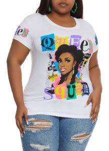 Plus Size Queen Squad Graphic Tee sold by Rainbow
