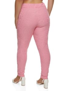 Plus Size Ribbed Knit High Waist Leggings sold by Rainbow