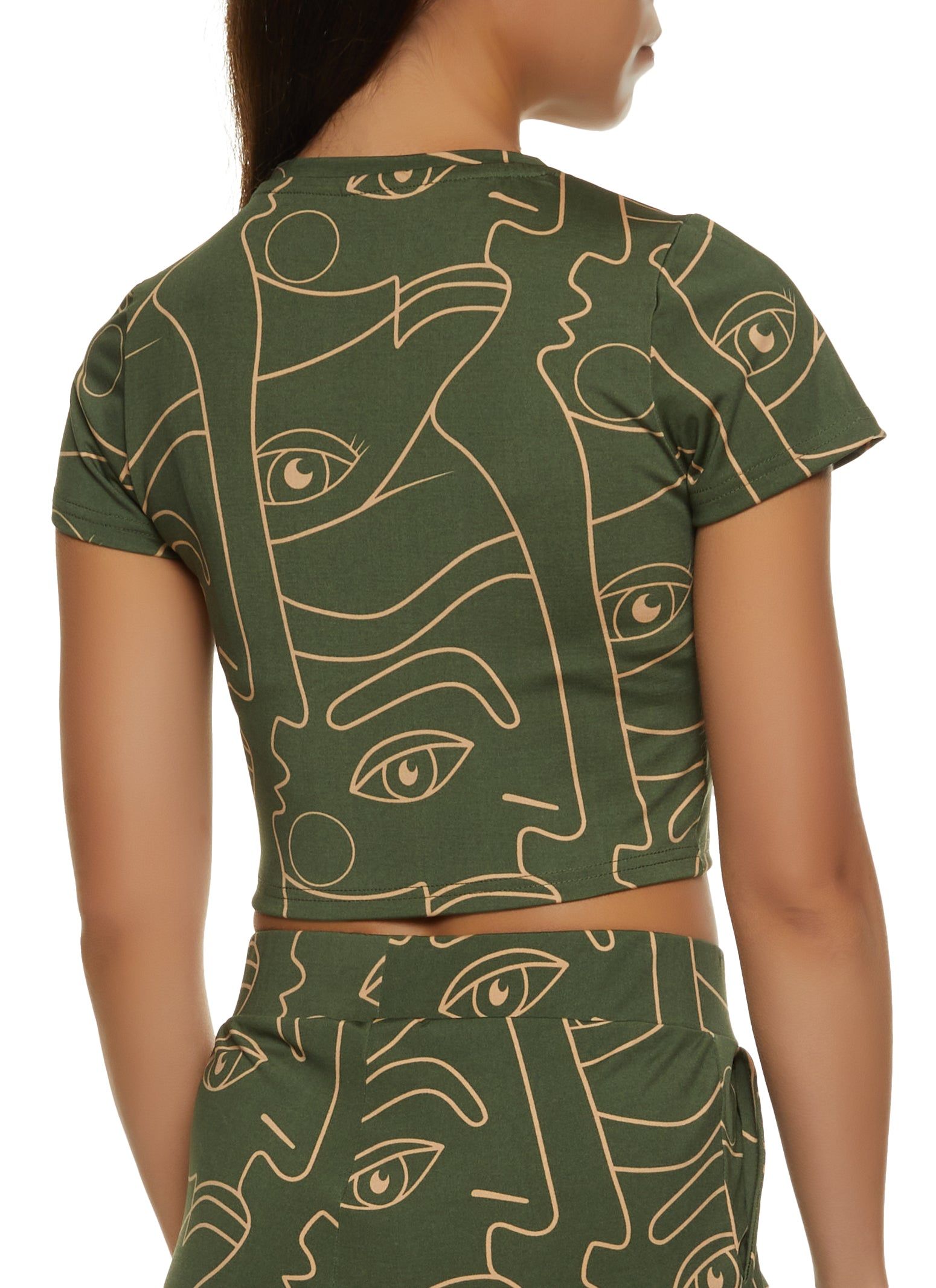 Face Print Crop Top sold by Rainbow product image thumbnail 3