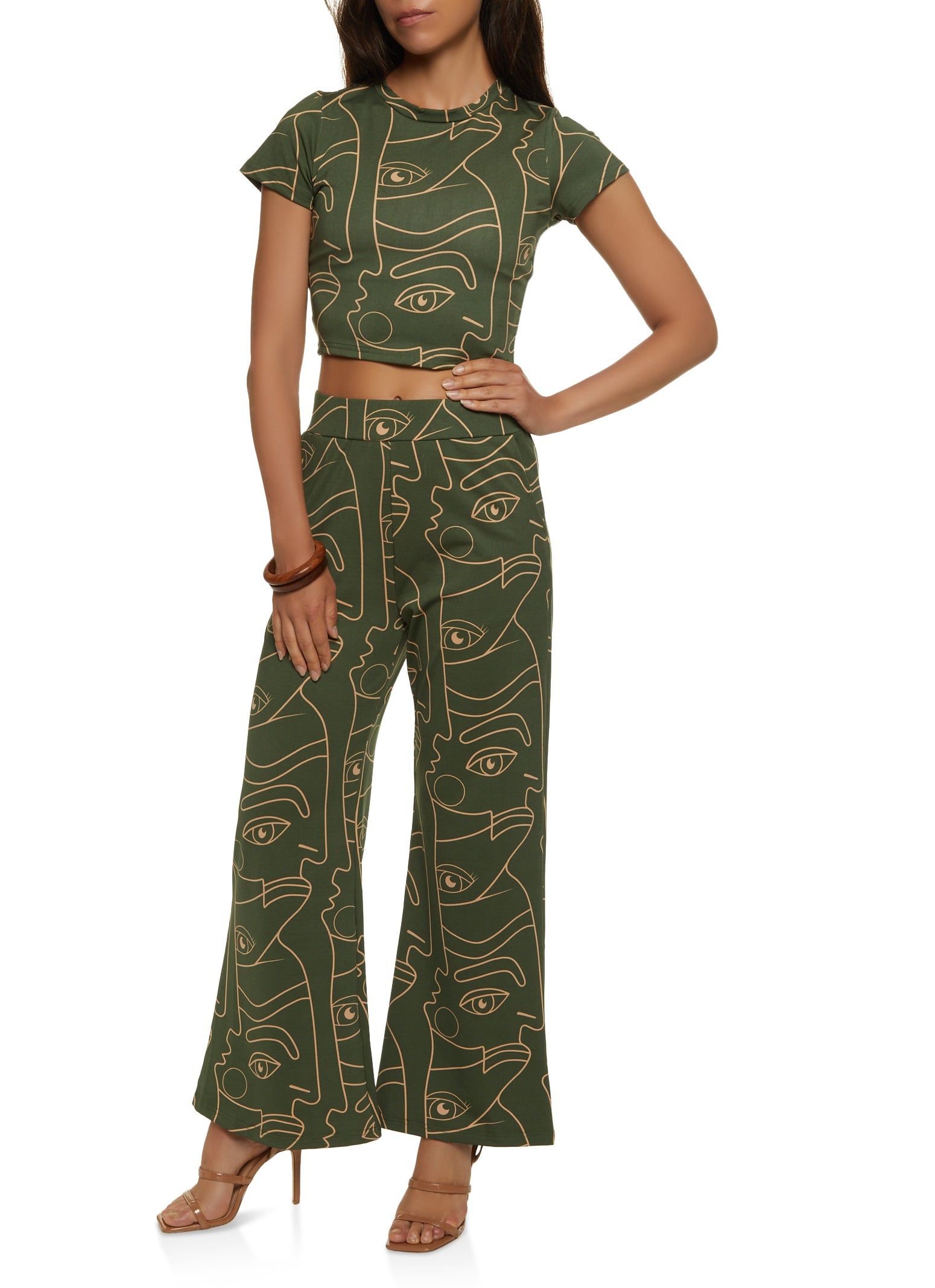 Face Print Crop Top sold by Rainbow product image thumbnail 2