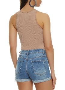 Seamless Ribbed High Neck Bodysuit sold by Rainbow