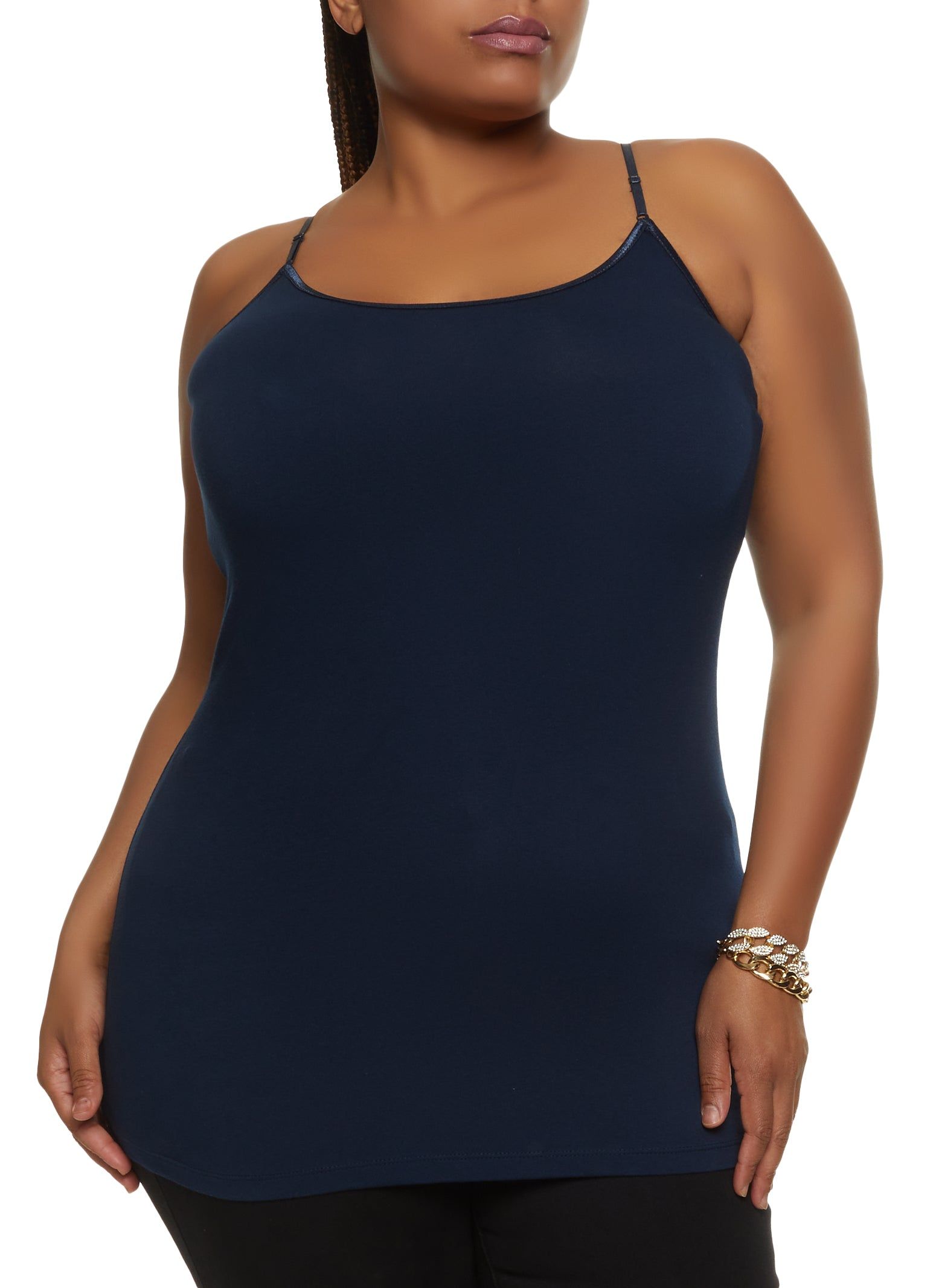 Plus Size Solid Scoop Neck Cami sold by Rainbow