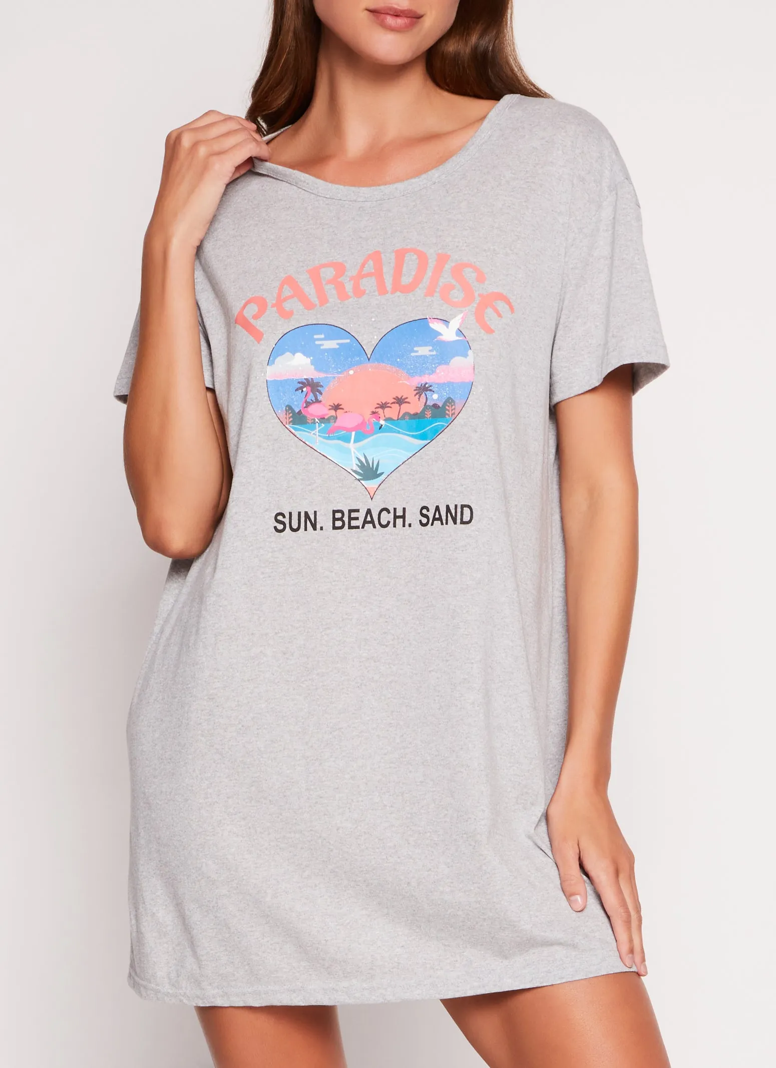 Graphic Crew Neck Short Sleeve Nightgown sold by Rainbow product image thumbnail 2